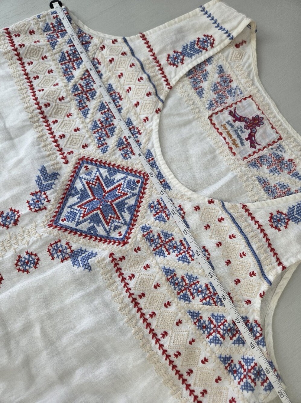 Johnny Was Linen Embroidered Dress - Picture 10 of 11